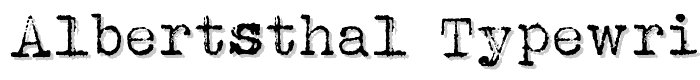 Albertsthal Typewriter font
